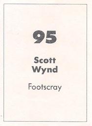 1990 Select AFL Stickers #95 Scott Wynd Back